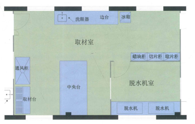 實驗取材室、標本接收室布局要求